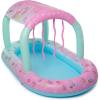 imageSwimWays Disney Princess Ariel Water Castle Deluxe Inflatable Pool Above Ground Pool with Canopy and Fast Inflation for Kids Aged Aged 3 ampamp UpDisney Princess Ariel