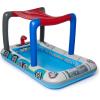 imageSwimWays Disney Princess Ariel Water Castle Deluxe Inflatable Pool Above Ground Pool with Canopy and Fast Inflation for Kids Aged Aged 3 ampamp UpPaw Patrol