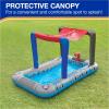 imageSwimWays Disney Princess Ariel Water Castle Deluxe Inflatable Pool Above Ground Pool with Canopy and Fast Inflation for Kids Aged Aged 3 ampamp UpPaw Patrol