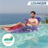 imageSwimways Dry Float Lounger Pool Float Translucent Inflatable Recliner Chair for Adults with Fast Inflation Foot Rest ampamp Cup Holder