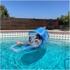 imageSwimways Dry Float Shadester Pool Float Translucent Inflatable Recliner Chair for Adults with Fast Inflation Canopy Foot Rest ampamp Cup Holder