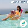 imageSwimways Dry Float Socializer Pool Float Translucent Inflatable Recliner Chair for Adults with Fast Inflation Cup Holder ampamp Back Rest
