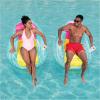 imageSwimways Dry Float Socializer Pool Float Translucent Inflatable Recliner Chair for Adults with Fast Inflation Cup Holder ampamp Back Rest