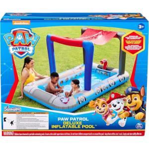 imageSwimWays Disney Princess Ariel Water Castle Deluxe Inflatable Pool Above Ground Pool with Canopy and Fast Inflation for Kids Aged Aged 3 ampamp UpPaw Patrol