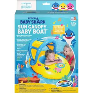 imageSwimWays Pinkfong Baby Shark Sun Canopy Baby Boat with MusicBaby Shark Sun Canopy w Music