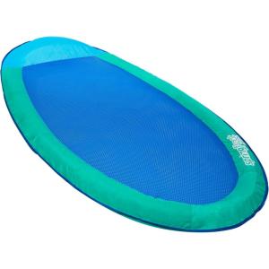 imageSwimWays Spring Float Original Pool Lounge Chair Inflatable Pool Floats Adult with Fast Inflation ampamp Head Rest for Ages 15 ampamp Up Aqua