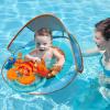 imageSwimWays Baby Spring Float Activity Center with Canopy  BlueOrange Lobster