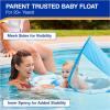 imageSwimWays Baby Spring Float with Adjustable Canopy and UPF Sun Protection Blue LobsterMermaid