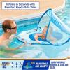 imageSwimWays Baby Spring Float with Adjustable Canopy and UPF Sun Protection Blue LobsterShark