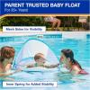 imageSwimWays Baby Spring Float with Adjustable Canopy and UPF Sun Protection Blue LobsterShark