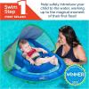 imageSwimWays Baby Spring Float with Adjustable Canopy and UPF Sun Protection Blue3Blue