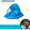 imageSwimWays Baby Spring Float with Adjustable Canopy and UPF Sun Protection Blue3Blue