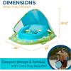 imageSwimWays Baby Spring Float with Adjustable Canopy and UPF Sun Protection Blue4Green