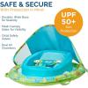 imageSwimWays Baby Spring Float with Adjustable Canopy and UPF Sun Protection Blue4Green
