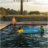 imageSwimWays COOP Hydro Hockey Inflatable Water Floating Table Hockey Set Pool Toy for Kids Ages 5