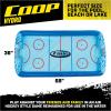 imageSwimWays COOP Hydro Hockey Inflatable Water Floating Table Hockey Set Pool Toy for Kids Ages 5