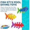 imageSwimWays Nesting Fish Water Toy Kids Pool Accessories ampamp Swimming Pool Toys 3in1 FishThemed Pool Toys for Kids Ages 3 ampamp UpFish Styx Diving Toy3 Pack