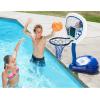 imageSwimWays Plastic MultiSport Volleyball Set Includes 2 Bases 1 Net 1 Volleyball Ideal for Pool Parties and Outdoor GamesBasketball