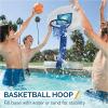 imageSwimWays Plastic MultiSport Volleyball Set Includes 2 Bases 1 Net 1 Volleyball Ideal for Pool Parties and Outdoor GamesVolleyball  Basketball