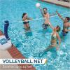 imageSwimWays Plastic MultiSport Volleyball Set Includes 2 Bases 1 Net 1 Volleyball Ideal for Pool Parties and Outdoor GamesVolleyball  Basketball