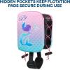imageSwimWays Power Swimr Outdoor Pool Swim Vest for Kids Adjustable Kid Pool Float for Swim Training Medium Pink MermaidMermaid