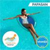 imageSwimWays Spring Float Premium Papasan Pool Lounger Inflatable Pool Floats Adult with Fast Inflation for Ages 15 ampamp UpPapasan Aqua