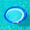 imageSwimWays Spring Float Premium Papasan Pool Lounger Inflatable Pool Floats Adult with Fast Inflation for Ages 15 ampamp UpPapasan Blue