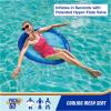 imageSwimWays Spring Float Premium Papasan Pool Lounger Inflatable Pool Floats Adult with Fast Inflation for Ages 15 ampamp UpPapasan Blue New Version