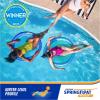 imageSwimWays Spring Float Premium Papasan Pool Lounger Inflatable Pool Floats Adult with Fast Inflation for Ages 15 ampamp UpPapasan Blue New Version