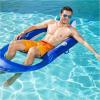 imageSwimWays Spring Float Recliner 6060700 Water Buoyant Summertime Relaxation Comfort Lounge Seat with Cup Holder for Pool Lake Beach Pond River Island Aqua BlueDark Blue