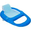 imageSwimWays Spring Float Recliner 6060700 Water Buoyant Summertime Relaxation Comfort Lounge Seat with Cup Holder for Pool Lake Beach Pond River Island Aqua BlueDark Blue