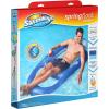 imageSwimWays Spring Float Recliner 6060700 Water Buoyant Summertime Relaxation Comfort Lounge Seat with Cup Holder for Pool Lake Beach Pond River Island Aqua BlueDark Blue