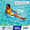 imageSwimWays Spring Float Recliner Chair for Swimming Pool Inflatable Pool Floats Adult with Fast Inflation Cup Holder ampamp Foot Rest for Ages 15 ampamp Up AquaBlue Recliner New Version