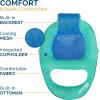 imageSwimWays Spring Float Recliner Chair for Swimming Pool Inflatable Pool Floats Adult with Fast Inflation Cup Holder ampamp Foot Rest for Ages 15 ampamp Up AquaAqua Recliner