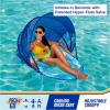 imageSwimWays Spring Float Recliner Chair for Swimming Pool Inflatable Pool Floats Adult with Fast Inflation Cup Holder ampamp Foot Rest for Ages 15 ampamp Up AquaCanopy Recliner New Version