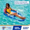 imageSwimWays Spring Float Recliner Chair for Swimming Pool Inflatable Pool Floats Adult with Fast Inflation Cup Holder ampamp Foot Rest for Ages 15 ampamp Up AquaBluePink Recliner New Version