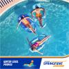 imageSwimWays Spring Float Recliner Chair for Swimming Pool Inflatable Pool Floats Adult with Fast Inflation Cup Holder ampamp Foot Rest for Ages 15 ampamp Up AquaXl Recliner New Version