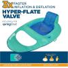 imageSwimWays Spring Float Recliner Chair for Swimming Pool Inflatable Pool Floats Adult with Fast Inflation Cup Holder ampamp Foot Rest for Ages 15 ampamp Up AquaAqua Recliner