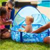 imageSwimways Elite PopUp Above Ground Pool Baby Pool with Canopy ampamp Carrying Case Foldable Kiddie Pool for Ages 924 Months Measures 32quot Blue