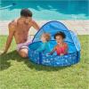 imageSwimways Elite PopUp Above Ground Pool Baby Pool with Canopy ampamp Carrying Case Foldable Kiddie Pool for Ages 924 Months Measures 32quot Blue