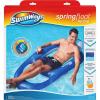 imageSwimWays Spring Float Recliner 6060700 Water Buoyant Summertime Relaxation Comfort Lounge Seat with Cup Holder for Pool Lake Beach Pond River Island Aqua BlueDark Blue