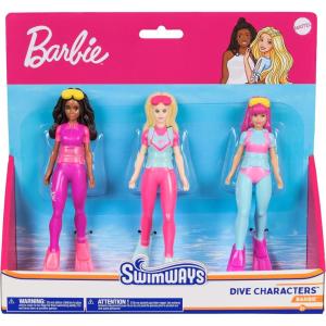 imageSwimWays Barbie Floatin Figures Swimming Pool Accessories ampamp Kids Pool Toys Barbie Party Supplies ampamp Water Toys for Kids Aged 3 ampamp UpBarbie Dive Characters