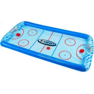 imageSwimWays COOP Hydro Hockey Inflatable Water Floating Table Hockey Set Pool Toy for Kids Ages 5