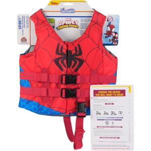 imageSwimWays Marvel Swim Trainer Life Jacket US Coast Guard Approved Life Vest Kids Swim Vest Pool Floats ampamp Life Jackets for Kids 3355 lbs SpideyLife Jacket New