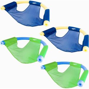 imageSwimWays Mesh Floating Pool Chair Noodle Slings 4 Pack Swimming Pool Accessories ampamp Water Toys Pool Noodle Not Included1