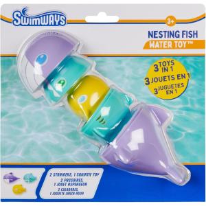 imageSwimWays Nesting Fish Water Toy Kids Pool Accessories ampamp Swimming Pool Toys 3in1 FishThemed Pool Toys for Kids Ages 3 ampamp UpNesting Fish Water Toy