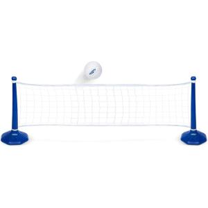 imageSwimWays Plastic MultiSport Volleyball Set Includes 2 Bases 1 Net 1 Volleyball Ideal for Pool Parties and Outdoor GamesVolleyball
