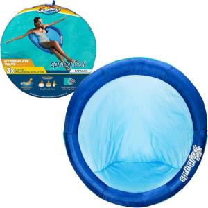 imageSwimWays Spring Float Premium Papasan Pool Lounger Inflatable Pool Floats Adult with Fast Inflation for Ages 15 ampamp UpPapasan Blue