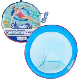 imageSwimWays Spring Float Premium Papasan Pool Lounger Inflatable Pool Floats Adult with Fast Inflation for Ages 15 ampamp UpPapasan Blue New Version