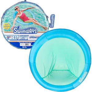 imageSwimWays Spring Float Premium Papasan Pool Lounger Inflatable Pool Floats Adult with Fast Inflation for Ages 15 ampamp UpPapasan Sky Blue New Version